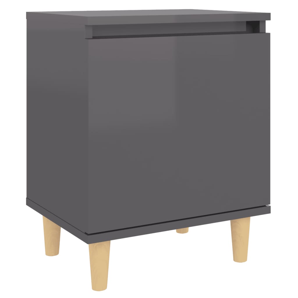 8720286356418_g_en_hd_4 vidaXL Bed Cabinets Solid Wood Legs 2 pcs High Gloss Grey 40x30x50 cm - Image 6