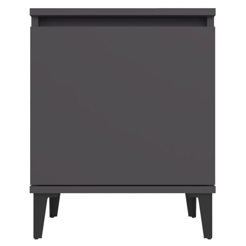 8720286356470_g_en_hd_5 vidaXL Bed Cabinet with Metal Legs Grey - Image 7