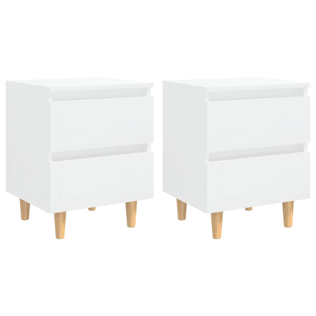 8720286356739_a_en_hd_1 vidaXL Bed Cabinets & Pinewood Legs 2 pcs High Gloss White 40x35x50cm - Image 2