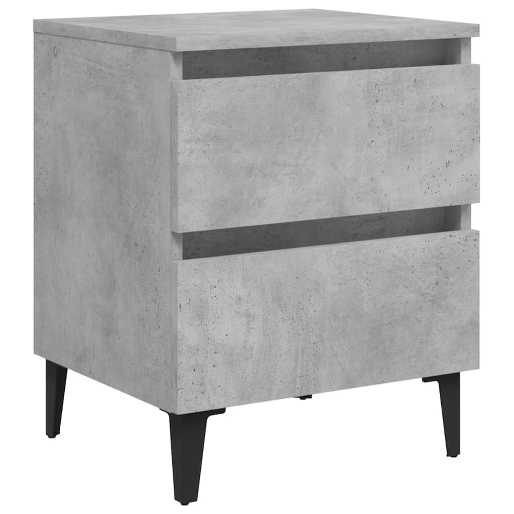 8720286356869_a_en_hd_1 vidaXL Bed Cabinet Concrete Grey 40x35x50 cm Engineered Wood - Image 2