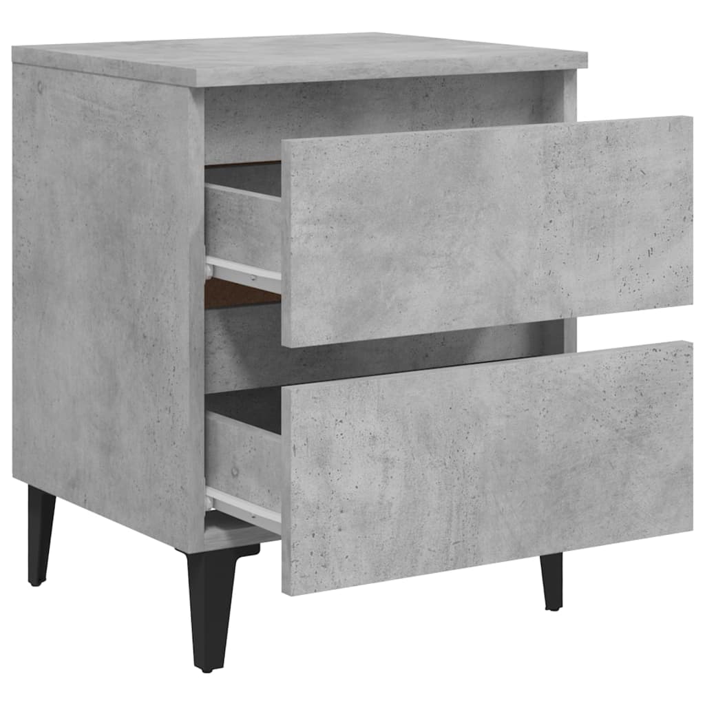 8720286356869_g_en_hd_3 vidaXL Bed Cabinet Concrete Grey 40x35x50 cm Engineered Wood - Image 6