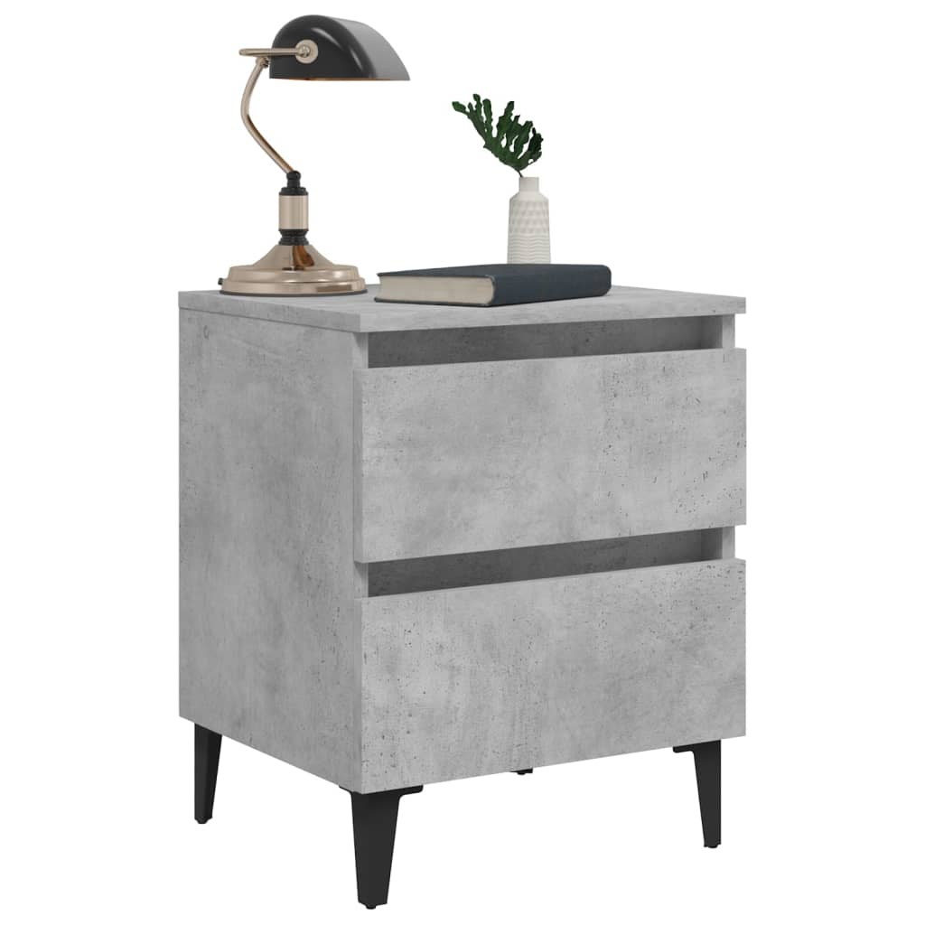 8720286356869_g_en_hd_5 vidaXL Bed Cabinet Concrete Grey 40x35x50 cm Engineered Wood - Image 8