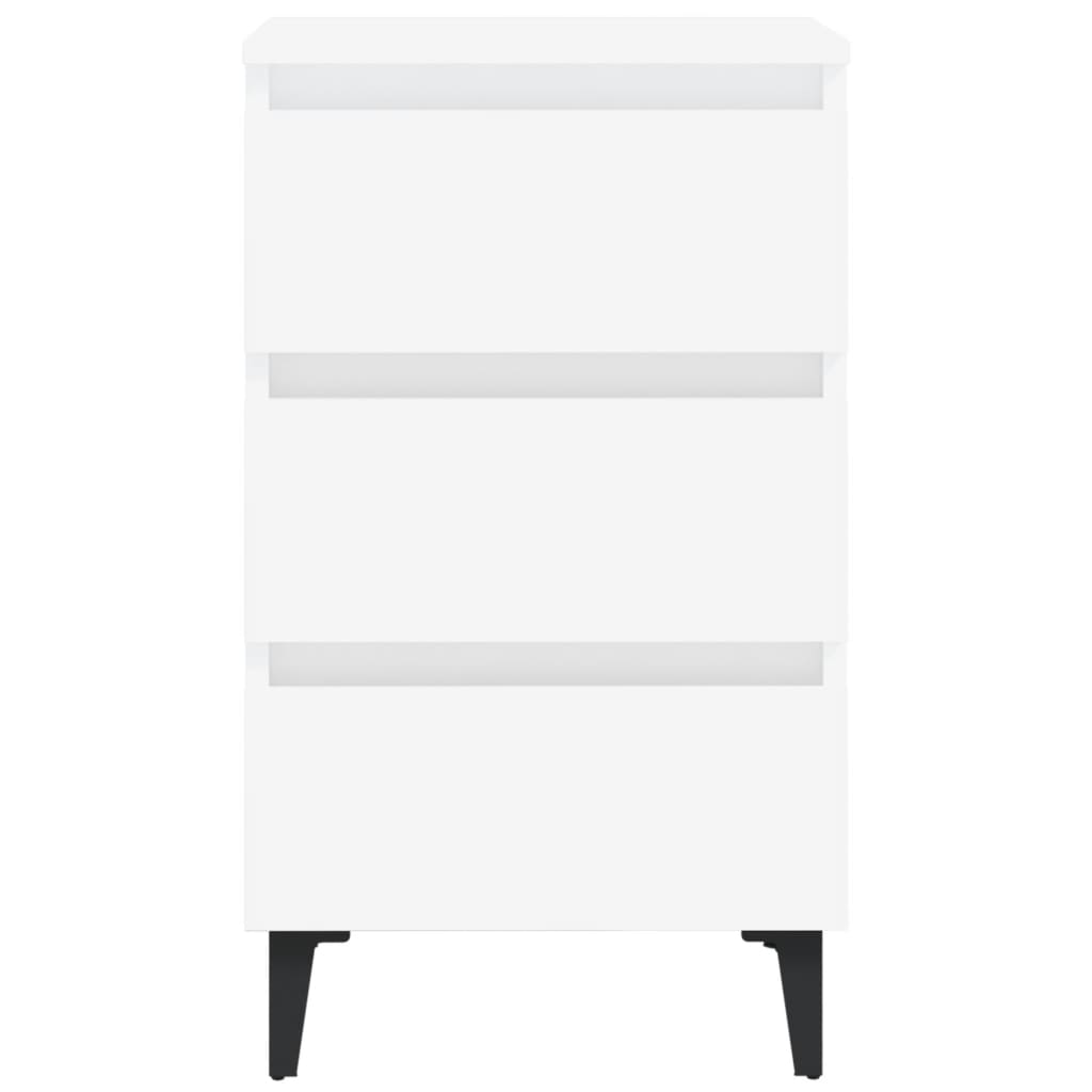 8720286357149_g_en_hd_2 vidaXL Bed Cabinet with Metal Legs White 40x35x69 cm - Image 5