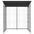 vidaXL Bicycle Shed 190x190x222 cm Steel Black - Image 3