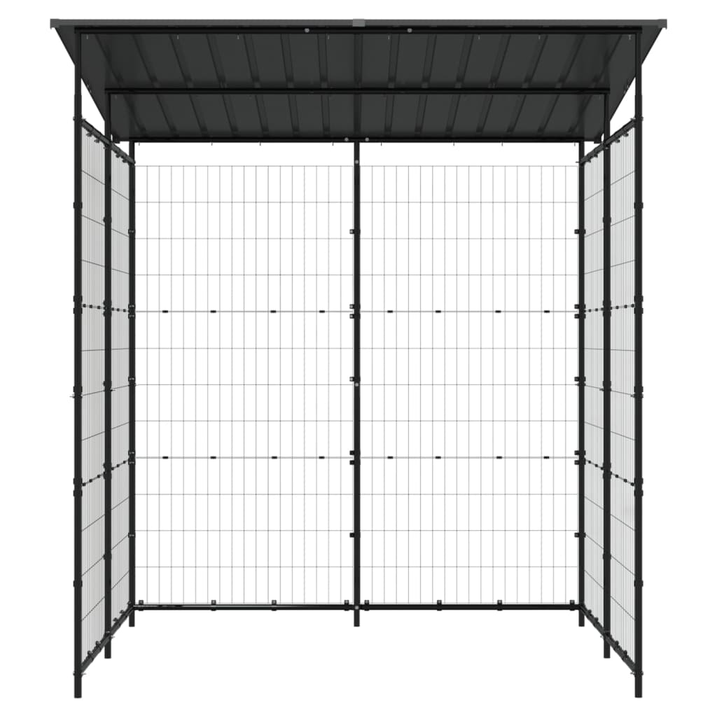 8720286359655_g_en_hd_1 vidaXL Bicycle Shed 190x190x222 cm Steel Black - Image 3