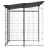 vidaXL Bicycle Shed 190x190x222 cm Steel Black - Image 4