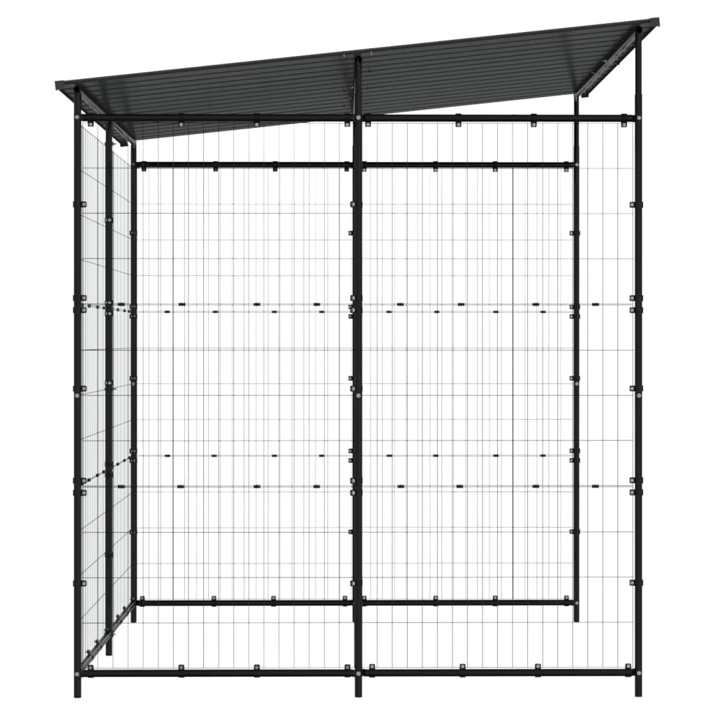 8720286359655_g_en_hd_2 vidaXL Bicycle Shed 190x190x222 cm Steel Black - Image 4