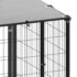 vidaXL Dog Kennel Black 110x110x110 cm Steel - Image 5