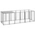 vidaXL Dog Kennel Black 330x110x110 cm Steel