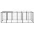 vidaXL Dog Kennel Black 330x110x110 cm Steel - Image 2
