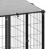 vidaXL Dog Kennel Black 330x110x110 cm Steel - Image 5