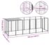 vidaXL Dog Kennel Black 330x110x110 cm Steel - Image 6