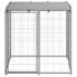vidaXL Dog Kennel Silver 110x110x110 cm Steel - Image 2