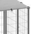 vidaXL Dog Kennel Silver 110x110x110 cm Steel - Image 5