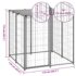 vidaXL Dog Kennel Silver 110x110x110 cm Steel - Image 6