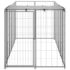 vidaXL Dog Kennel Silver 330x110x110 cm Steel - Image 3