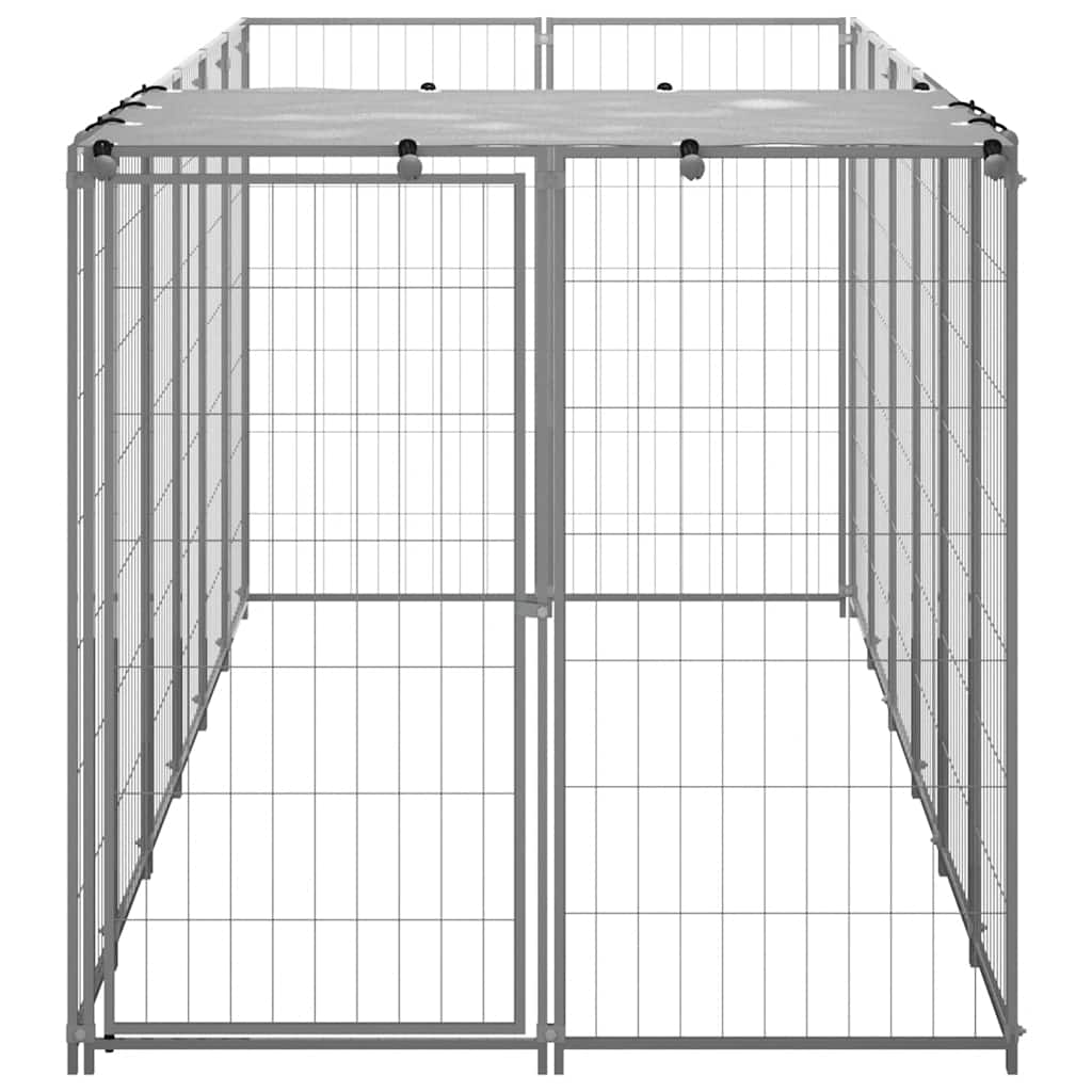 8720286359716_g_en_hd_2 vidaXL Dog Kennel Silver 330x110x110 cm Steel - Image 3