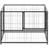 vidaXL Dog Kennel Black 100x100x70 cm Steel - Image 2
