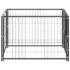 vidaXL Dog Kennel Black 100x100x70 cm Steel - Image 3