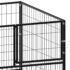 vidaXL Dog Kennel Black 100x100x70 cm Steel - Image 4