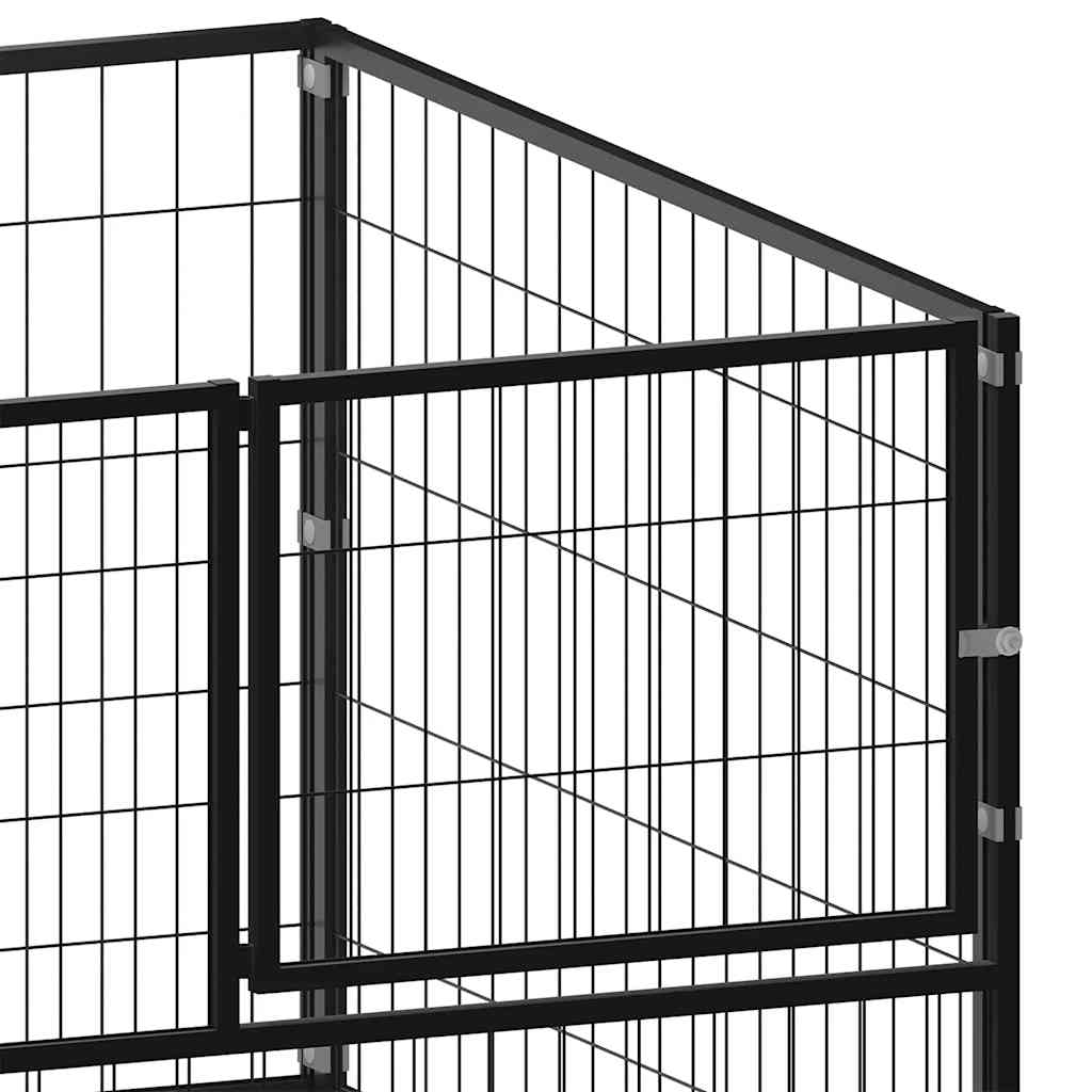 8720286359747_g_en_hd_3 vidaXL Dog Kennel Black 100x100x70 cm Steel - Image 4