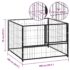 vidaXL Dog Kennel Black 100x100x70 cm Steel - Image 5