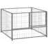 vidaXL Dog Kennel Silver 100x100x70 cm Steel