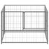 vidaXL Dog Kennel Silver 100x100x70 cm Steel - Image 2