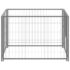 vidaXL Dog Kennel Silver 100x100x70 cm Steel - Image 3