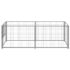 vidaXL Dog Kennel Silver 200x100x70 cm Steel - Image 2