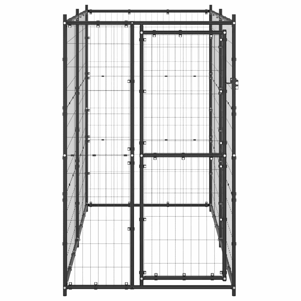 8720286359815_g_en_hd_1 vidaXL Outdoor Dog Kennel Steel 110x220x180 cm - Image 2