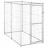 vidaXL Outdoor Dog Kennel Galvanised Steel 110x220x180 cm