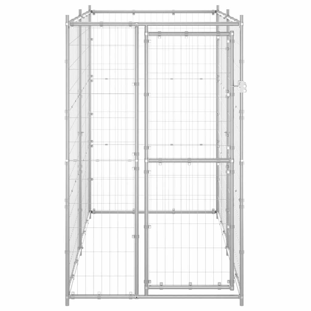 8720286359860_g_en_hd_1 vidaXL Outdoor Dog Kennel Galvanised Steel 110x220x180 cm - Image 2