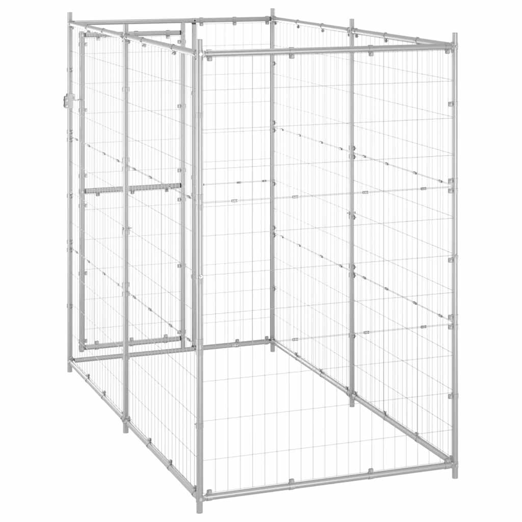 8720286359860_g_en_hd_3 vidaXL Outdoor Dog Kennel Galvanised Steel 110x220x180 cm - Image 4