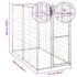 vidaXL Outdoor Dog Kennel Galvanised Steel 110x220x180 cm - Image 6