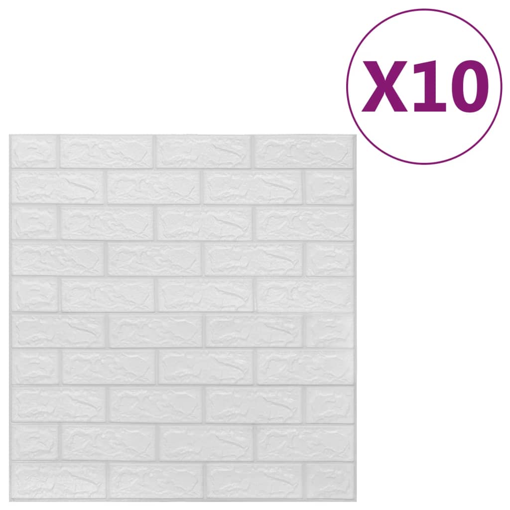 8720286360682_a_en_hd_1 vidaXL 3D Wallpaper Bricks Self-adhesive 10 pcs White - Image 2