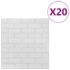vidaXL 3D Wallpaper Bricks Self-adhesive 20 pcs White - Image 2