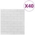 vidaXL 3D Wallpaper Bricks Self-adhesive 40 pcs White - Image 2
