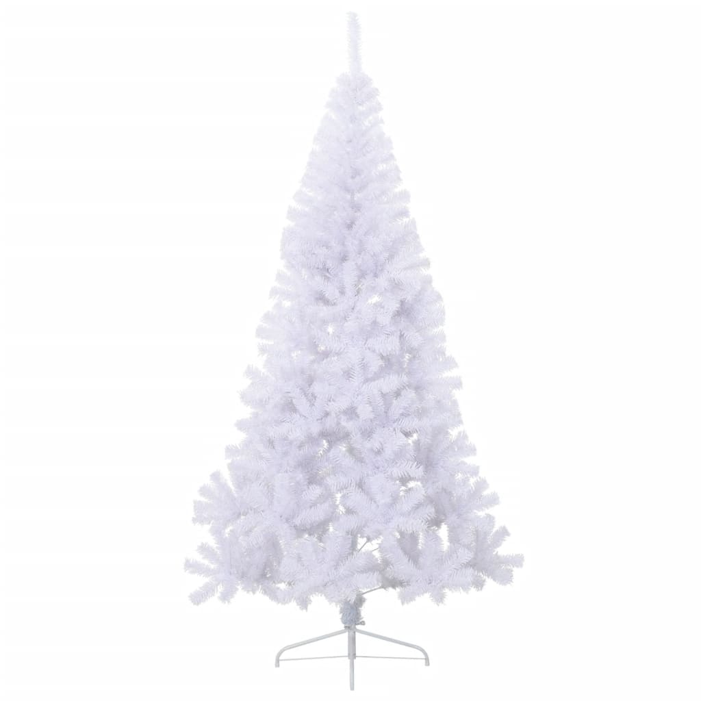 8720286361528_g_en_hd_1 vidaXL Artificial Half Christmas Tree with Stand White 210 cm PVC - Image 2