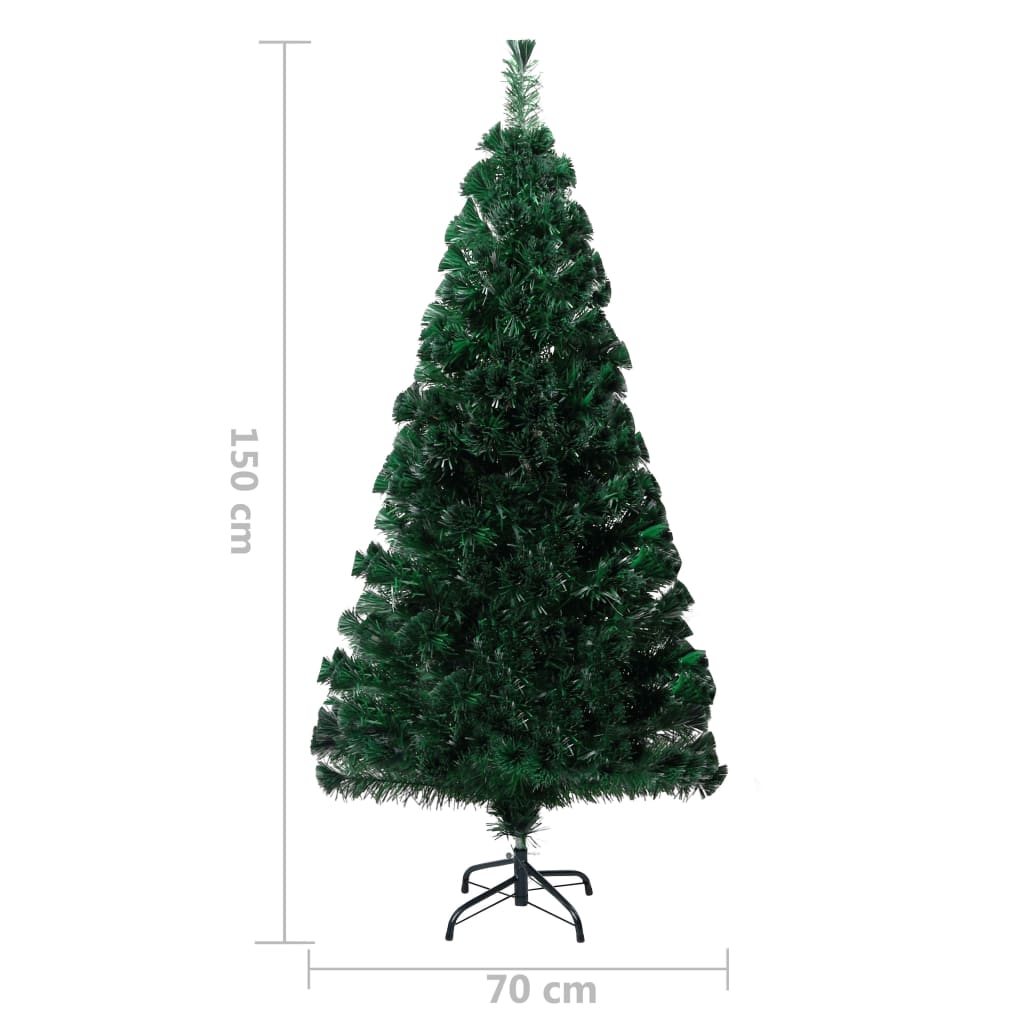 8720286362464_g_en_hd_5 vidaXL Artificial Christmas Tree with Stand Green 150 cm Fibre Optic - Image 7