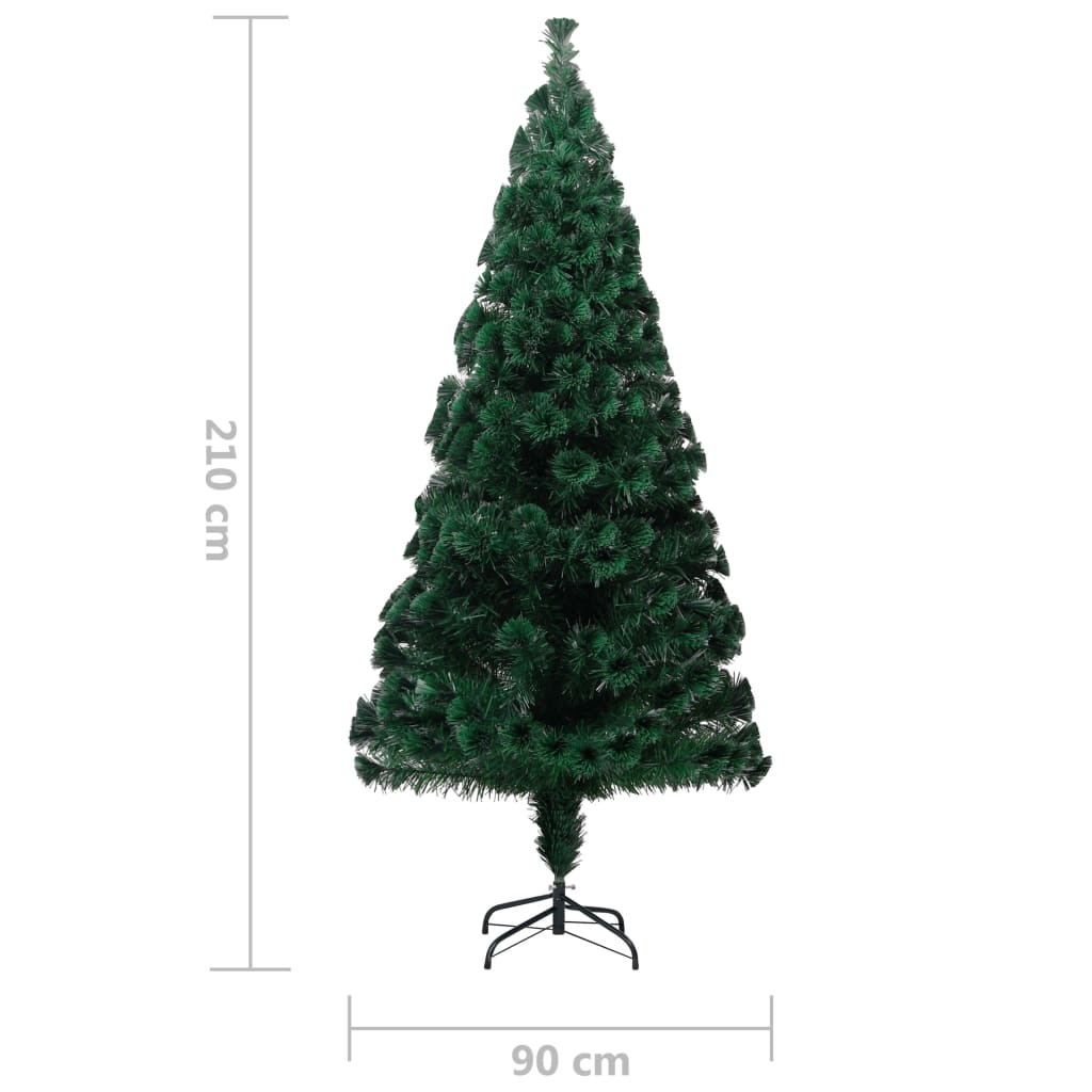 8720286362488_g_en_hd_5 vidaXL Artificial Christmas Tree with Stand Green 210 cm Fibre Optic - Image 7