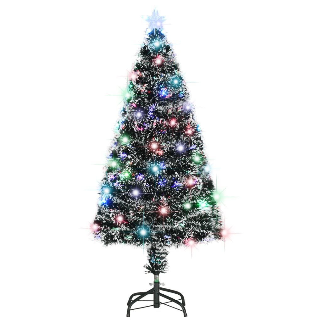 8720286362518_g_en_hd_1 vidaXL Pre-lit Christmas Tree Green and White 120 cm Fibre Optic - Image 2