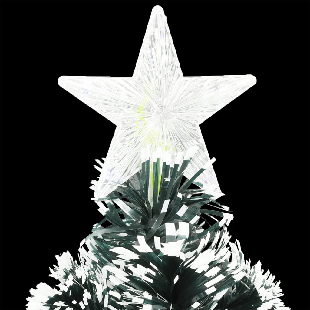 8720286362518_g_en_hd_4 vidaXL Pre-lit Christmas Tree Green and White 120 cm Fibre Optic - Image 5