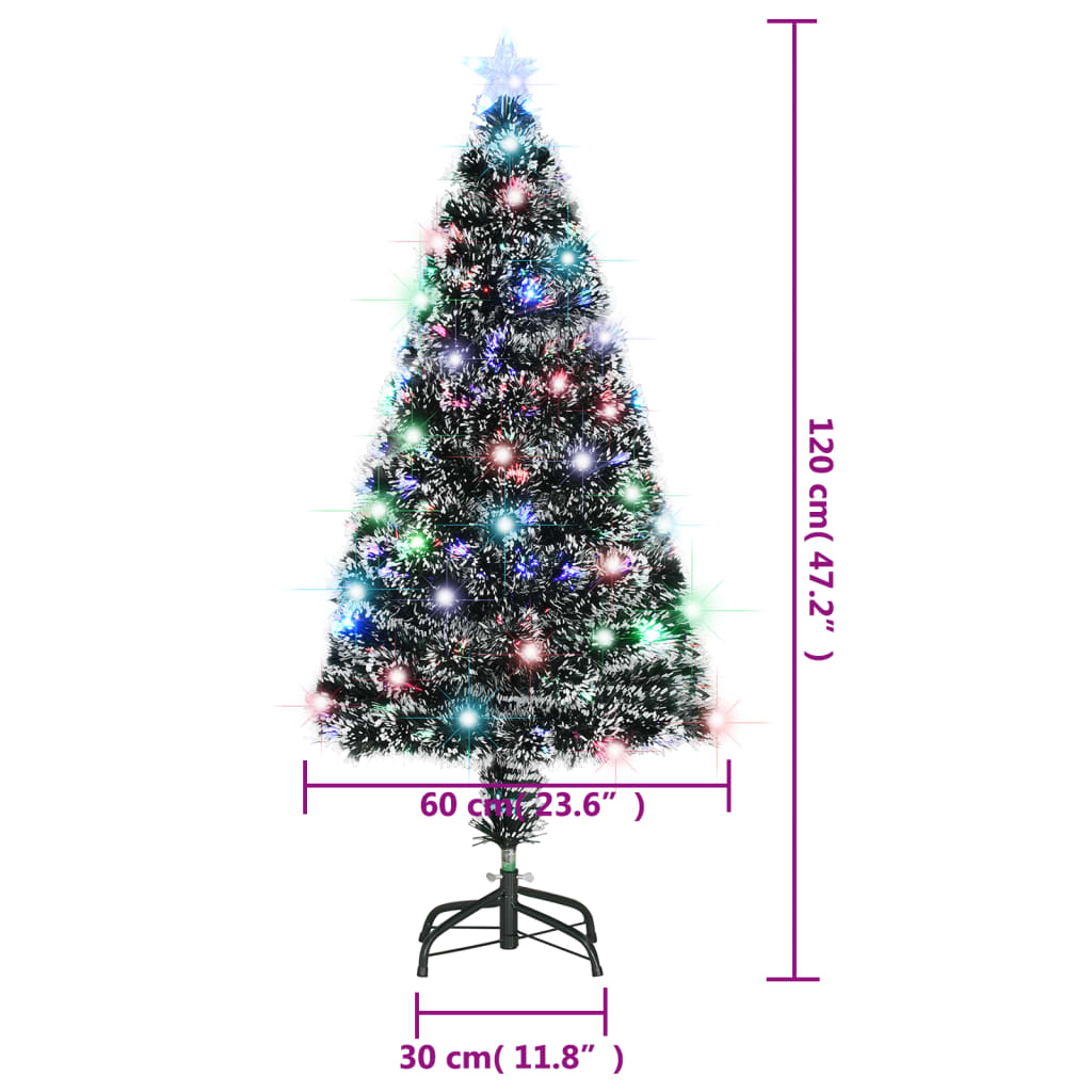 8720286362518_g_en_hd_6 vidaXL Pre-lit Christmas Tree Green and White 120 cm Fibre Optic - Image 7