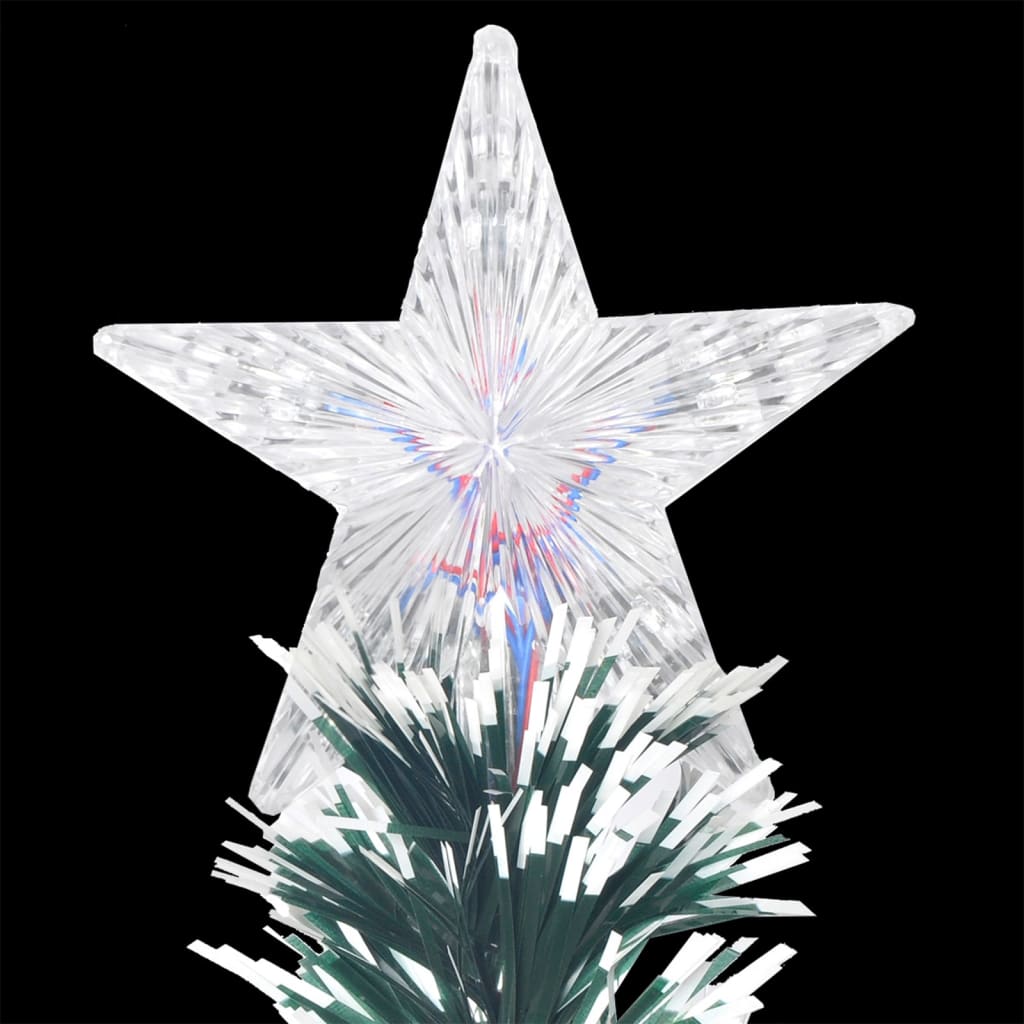 8720286362525_g_en_hd_5 vidaXL Pre-lit Christmas Tree Green and White 150 cm Fibre Optic - Image 6