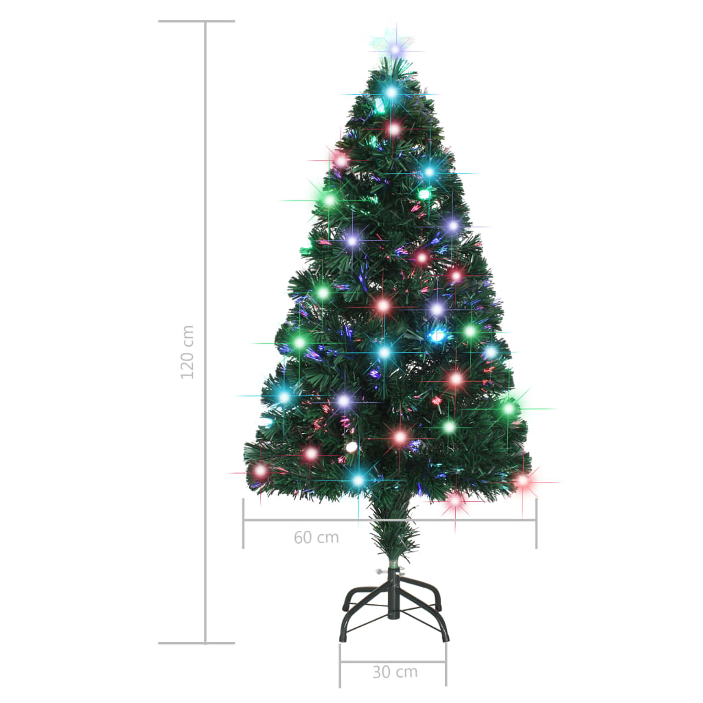 8720286362570_g_en_hd_5 vidaXL Pre-lit Christmas Tree with Stand 120 cm Fibre Optic - Image 6