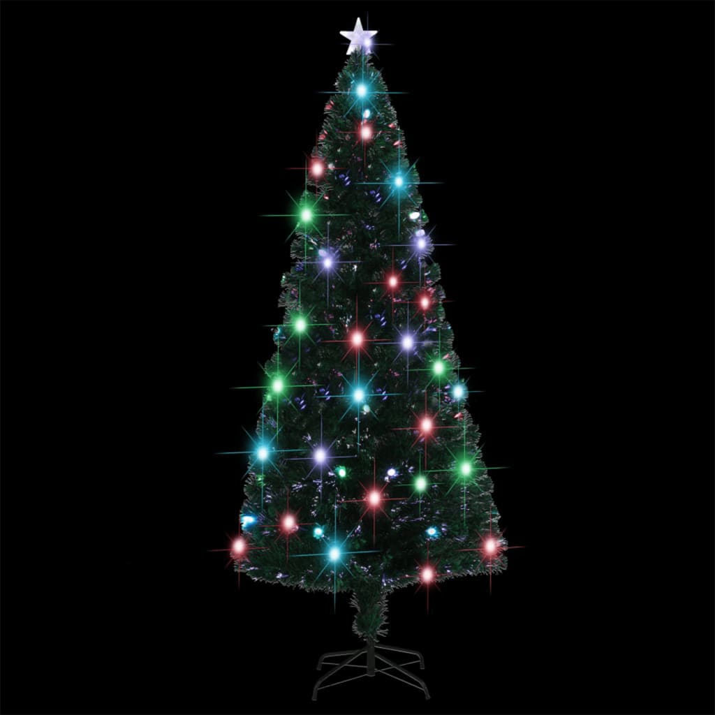 8720286362600_g_en_hd_1 vidaXL Artificial Pre-lit Christmas Tree with Stand 210 cm Fibre Optic - Image 2