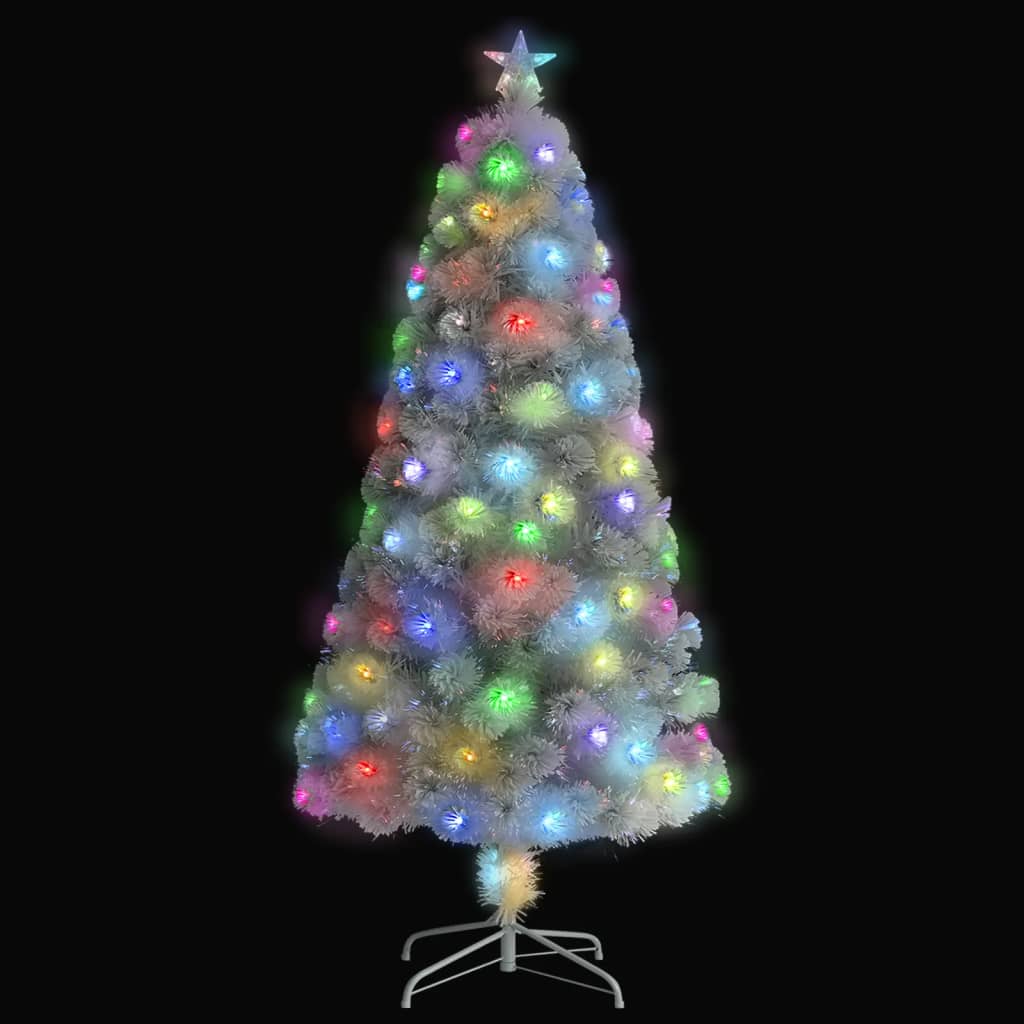 8720286362693_g_en_hd_1 vidaXL Artificial Pre-lit Christmas Tree White 120 cm Fibre Optic - Image 3