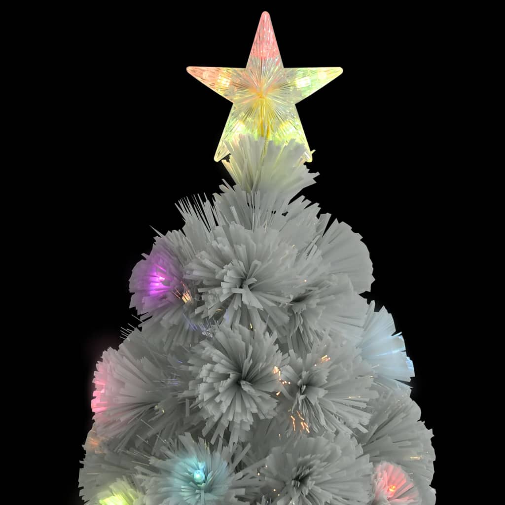 8720286362693_g_en_hd_2 vidaXL Artificial Pre-lit Christmas Tree White 120 cm Fibre Optic - Image 4