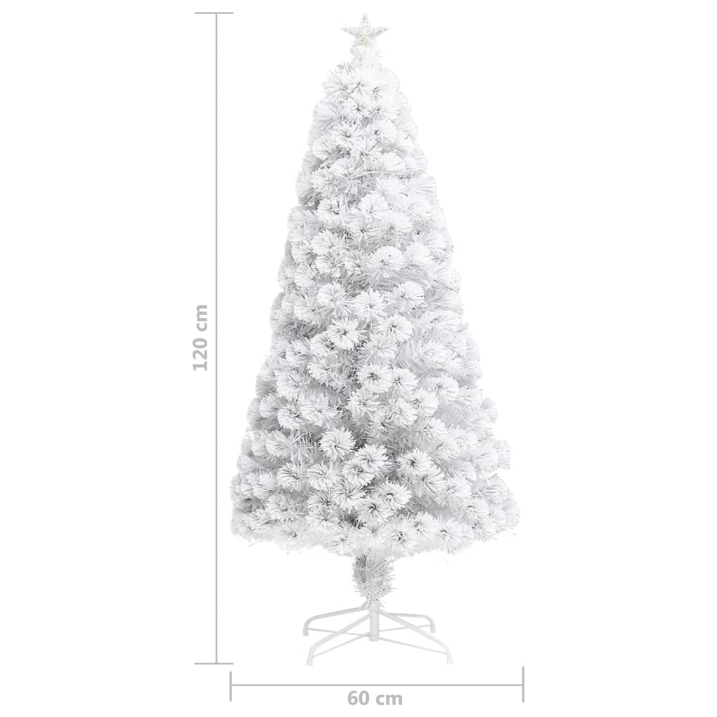 8720286362693_g_en_hd_7 vidaXL Artificial Pre-lit Christmas Tree White 120 cm Fibre Optic - Image 9